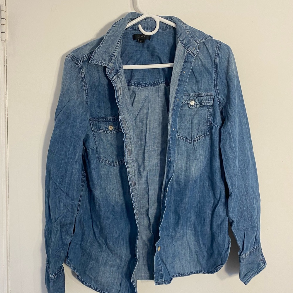 Oversized jean shirt